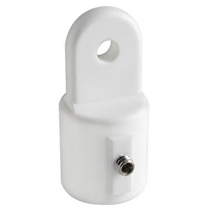 Заглушка кінцева 22 мм поліамід біла Osculati для тентової труби човна і катера діаметр пальця 6 мм Італія, фото 1