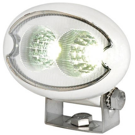 Прожектор LED HD 2×3 Вт кріплення на навігаційній дузі ручне управління 12/24 В Osculati для судна човни катери і яхти, фото 1