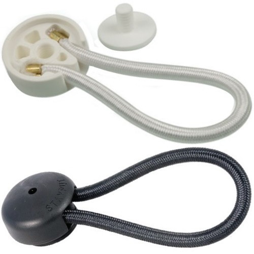 Кріплення тентове еластичне петля ObeCo Stayput 80 мм білий/чорний для кріплення тентів і навісів, фото 1