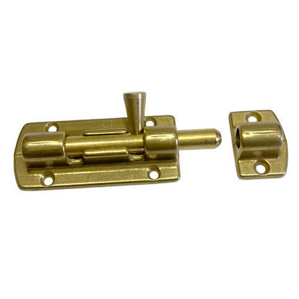 Задвижка 90х30 мм полірована латунь Foresti & Suardi для човна і катера висока міцність Італія, фото 1