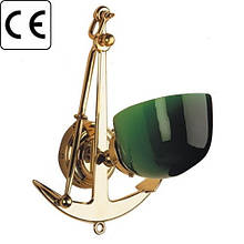 Бра Porto Louis латунь зелене скло Е27 220 В 52 Вт для інтер'єру IP20 Foresti & Suardi