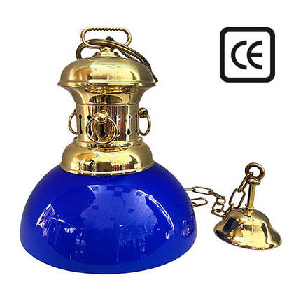 Люстра Port Augusta латунь синє скло Е27 220 В 100 Вт для інтер'єру квартири та офісу Foresti & Suardi, фото 1