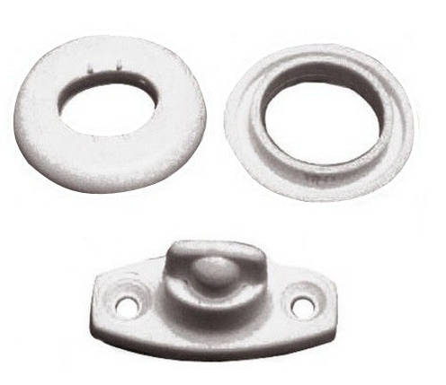 Кріплення тентове з поворотним фіксатором пластик Osculati для човна і катера біле з поліаміду надійне кріплення люверса, фото 1