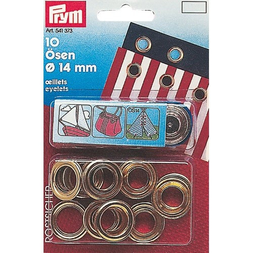 Люверси Prym комплект 10 шт 14 мм латунь Osculati для човнів і катерів з інструментом для встановлення Німеччина Італія