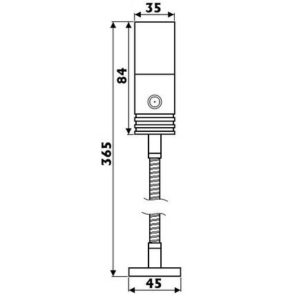 Світильник LED гнучкий 10-30 В 1.5 Вт нікельований алюміній Osculati штурманський IP20 біле світло 125 Лм 3000 К, фото 2