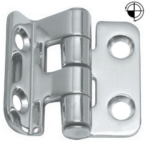 Петля вигнута 37×37 мм Osculati для човна і катера з нержавіючої сталі товщина 2 мм Італія