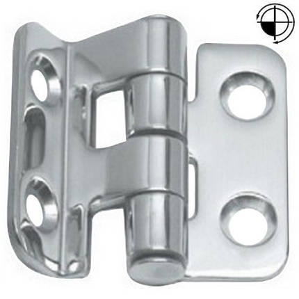 Петля вигнута 37×37 мм Osculati для човна і катера з нержавіючої сталі товщина 2 мм Італія, фото 1