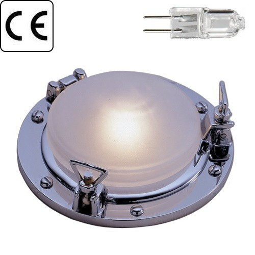 Світильник-ілюмінатор вбудований 115х45 мм G4 12 В латунь матове скло Foresti & Suardi для інтер'єру IP20 потужність 20 Вт