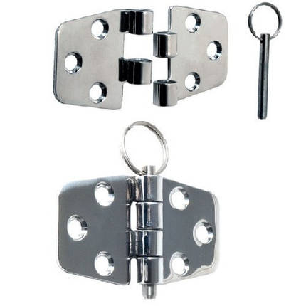 Розбірна петля з штифтом Osculati 72×38.5 мм нержавіюча сталь 2 мм для човна і катера, фото 1