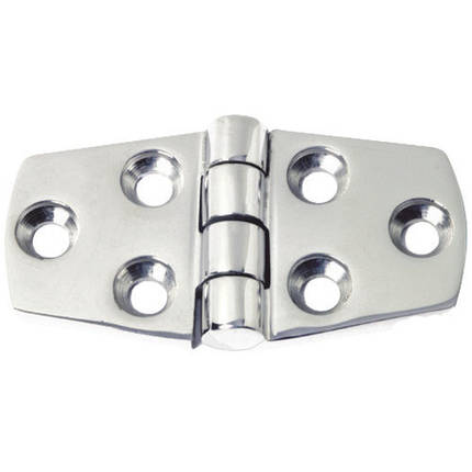 Петля 38×77 мм з виступаючим шарніром Osculati для човна і катера нержавіюча сталь AISI 316 товщина 5 мм Італія, фото 1