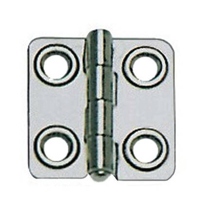 Петля 44×46 мм товщина 1.5 мм нержавіюча сталь Osculati для човна і катера AISI 316 дзеркальне полірування, фото 1