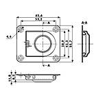 Ручка люка потайна судова Osculati 38.142.00 для човна катера яхти 65х55 мм з нержавіючої сталі AISI 316, фото 2