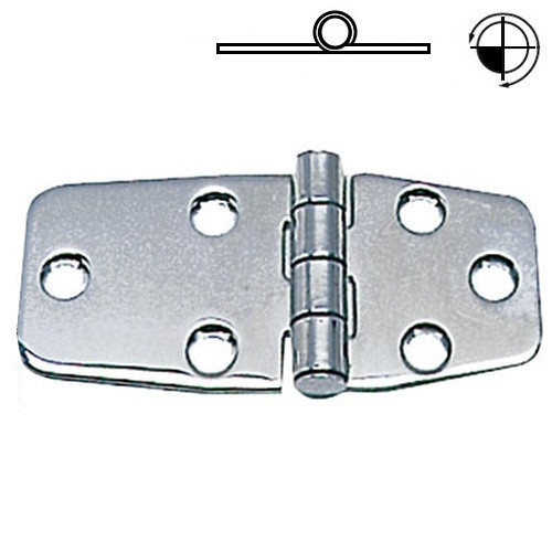Петля 84×38 мм товщина 2 мм нержавіюча сталь Osculati для човна і катера шарнірна італійська якість