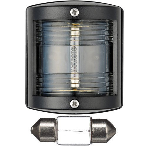 Вогонь кормовий судновий в лодка катер і яхту 135° Utility 77 12 В 10 Вт чорний пластик Osculati з сертифікатом RINA