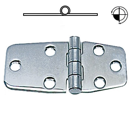 Петля 97×38 мм товщина 2.5 мм нержавіюча сталь Osculati для човна і катера штампована Італія