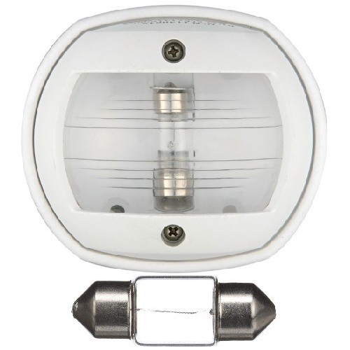 Вогонь кормовий судновий в лодку катер і яхту Compact 12 Osculati 12 В 10 Вт білий пластиковий корпус з сертифікатом RINA