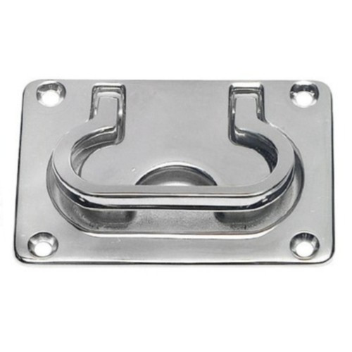 Ручка люка потайна Heavy Duty Osculati 78.5х57 мм з нержавіючої сталі для човна і катера з повертаючим механізмом