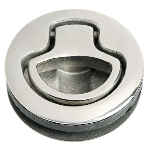 Ручка люка потайна з заскочкою без замка Osculati 61 мм з нержавіючої сталі для човна і катера з механізмом повернення