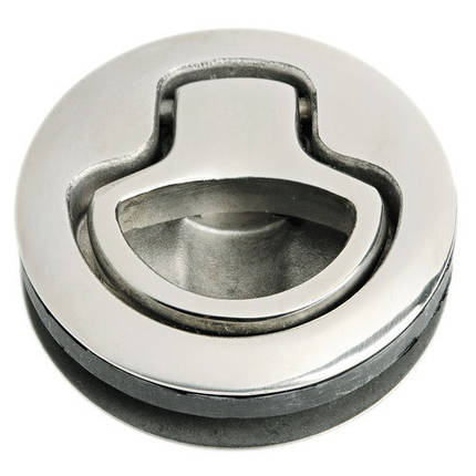 Ручка люка потайна з заскочкою без замка Osculati 61 мм з нержавіючої сталі для човна і катера з механізмом повернення, фото 1