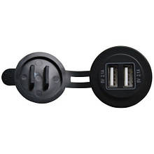 Адаптер прикурювача 2хUSB 12/24 В Sunfine для судна човна і катера