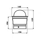 Компас судновий Urania BU1 врізний 100 мм білий з підсвіткою та компенсатором для яхт і катерів Riviera, фото 2