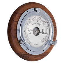 Барометр-ілюмінатор 270 мм тик хромована латунь Foresti & Suardi високо чутливий прилад для інтер'єру Італія