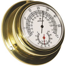 Термометр/гігрометр Altitude 64 мм латунь Delite високочутливий прилад з точністю ±1°C для дому та офісу