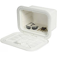 Бардачок 280×180 мм поліетилен білий Osculati для човна та яхти рундук з інспекційним люком Італія