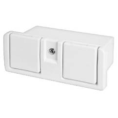 Бардачок з замком з підсклянниками Osculati для човна катера та яхти 295×95 мм білий поліетилен з ключем