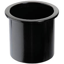 Врізний підсклянник пластиковий чорний Osculati для човна катера та яхти діаметр 86 мм висота 75 мм АБС-пластик Італія