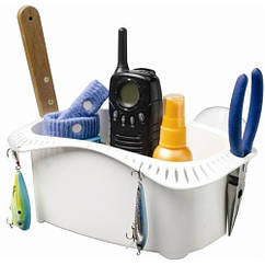 Тримач предметів багатофункціональний судновий Osculati для човна катера та яхти білий пластик 235x120x100 мм до 22 приманок
