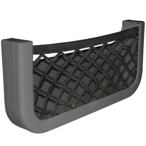 Кишеня для зберігання предметів суднової Herbert Richter 250x115x30 мм чорна для човна і яхти АБС пластик еластична сітка, фото 1