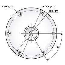 Опора крісла LakeSport 11″ серія 238 алюміній з обертовим кріпленням та знімною стійкою для човна, фото 3