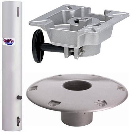 Опора крісла LakeSport 11″ серія 238 алюміній з обертовим кріпленням та знімною стійкою для човна, фото 2