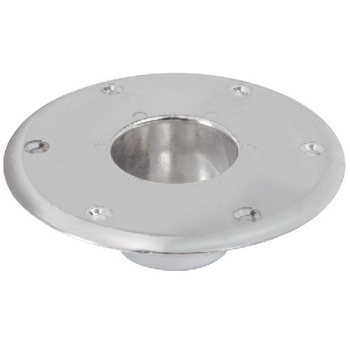 Оснування опори столу кругле врізне 157 мм алюміній Osculati для човна і яхти діаметр отвору 63 мм для труби 60 мм