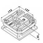 Оснування крісла суднового для човна і катера Osculati обертове пластикове з блокуванням 173x173x55 мм, фото 3