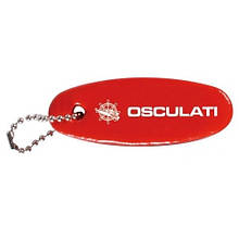 Брелок не тонущий червоний гумовий Osculati плаваючий для ключів латунний ланцюжок Італія