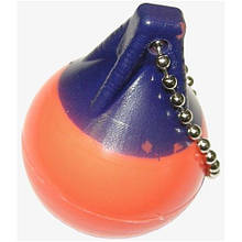 Брелок не тонущий сферичний кранці червоний/синій ПВХ латунь Osculati плаваючий для ключів діаметр 50 мм сувенір з Італії