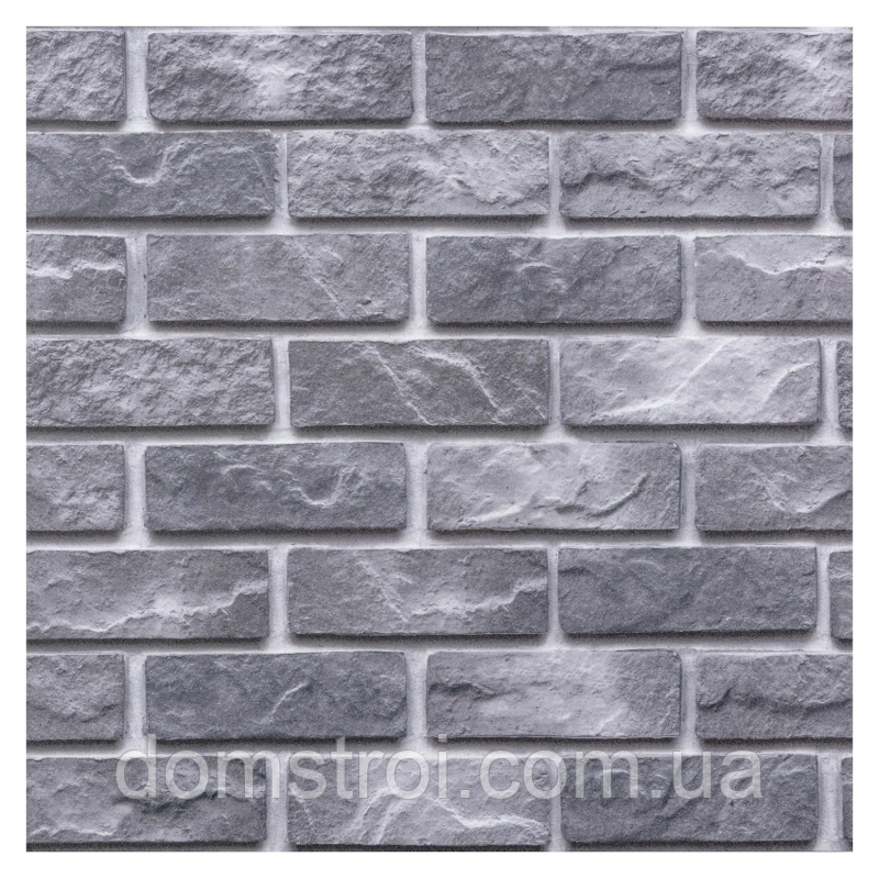 Самоклеюча плитка вінілова «Сіра цегла» Sticker Wall (СВП-202/SW-0509) 600х600x1,5 мм