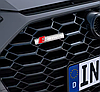 Емблема для решітки радіатора S-line AUDI (Ауді) - Чорний Хром 72 х 16 мм, фото 9