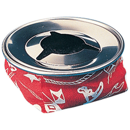 Попільничка Seaworld 100 мм нержавіюча сталь червона тканина Osculati утяжелена морський стиль