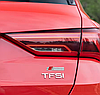 Емблема задня накліпка на кришку багажника 45 TFSI AUDI (Ауді) від 230 до 252 к.c. - Хром 182x22 mm, фото 10