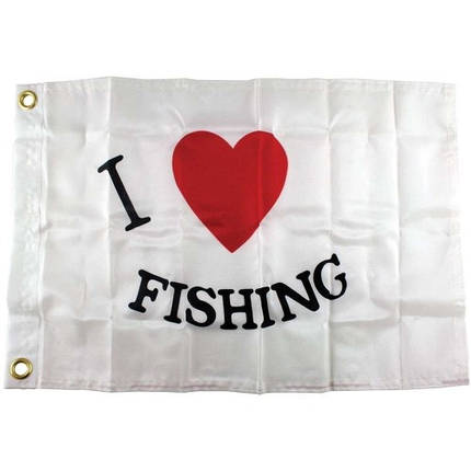 Прапор "I Love Fishing" 30х46 см нейлон Taylor, фото 1