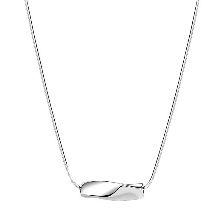 Ланцюжок снеїк + кулон кручений 18х5 мм від Stainless Steel срібляста сталь 316 L довг 50 см тлщн 1 мм