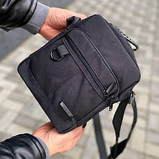 Сумка через плече чоловіча чорна барсетка месенджер багато відділень Commander city, фото 3