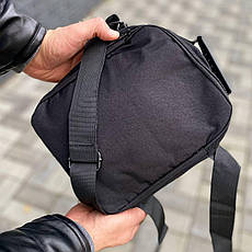 Сумка через плече чоловіча чорна барсетка месенджер багато відділень Commander city, фото 5