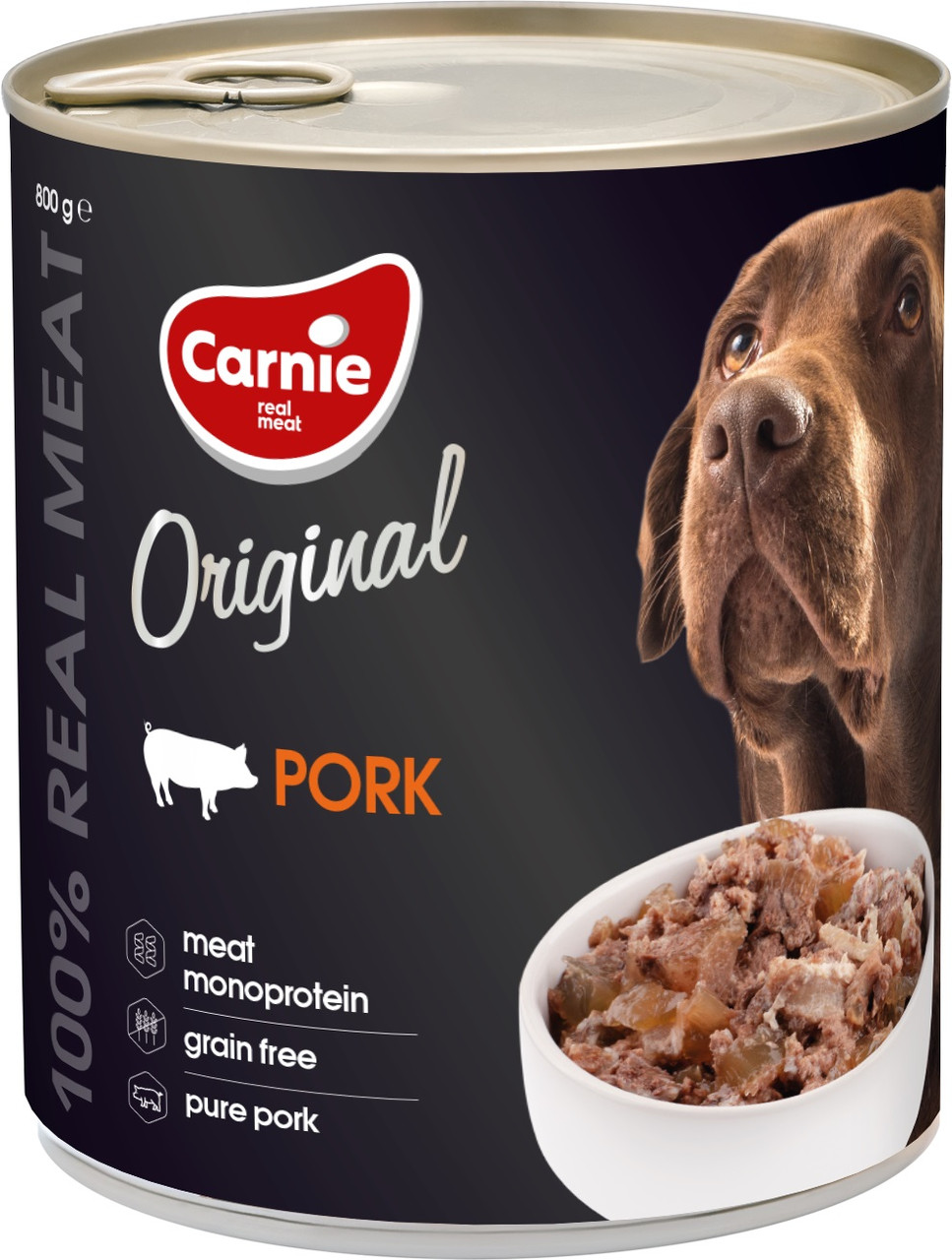 Вологий корм для собак Carnie Original Mono Protein зі свининою 800 гр