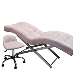 Набір меблів для лашмейкерів та бровістів 2в1 (у комплекті кушетка анатомічна та стілець майстра зі спинкою)