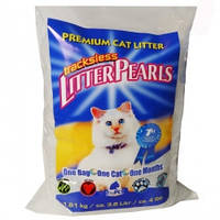 Кварцовий наповнювач для туалетів котів Litter Pearls ТРАКЛЕС (TrackLess), 3.8  ⁇  1.8 кг
