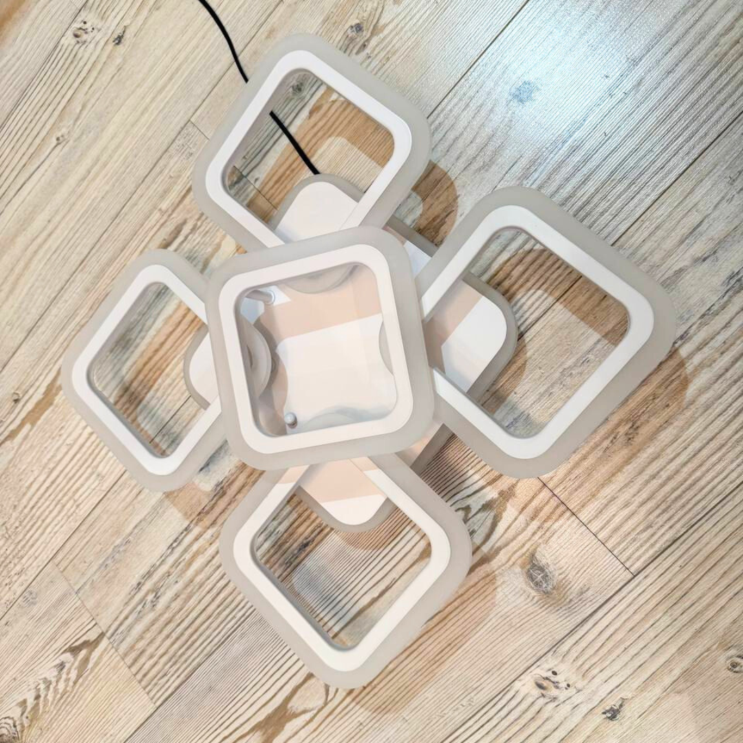 Люстра світлодіодна Vatan Light 90W до 20 м² колір Білий 1136/4+1WH, фото 1